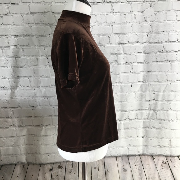 Vintage Henri Bendel Velvet Mock Turtle Neck - Picture 6 of 8